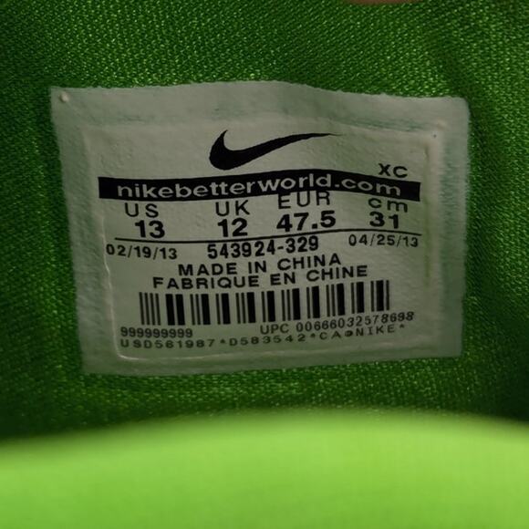 Nike Vapor Pro Green & Blue Football Cleats Men's 13 543924-329 - Picture 8 of 8